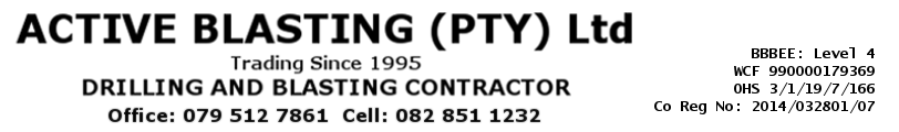 Active Blasting